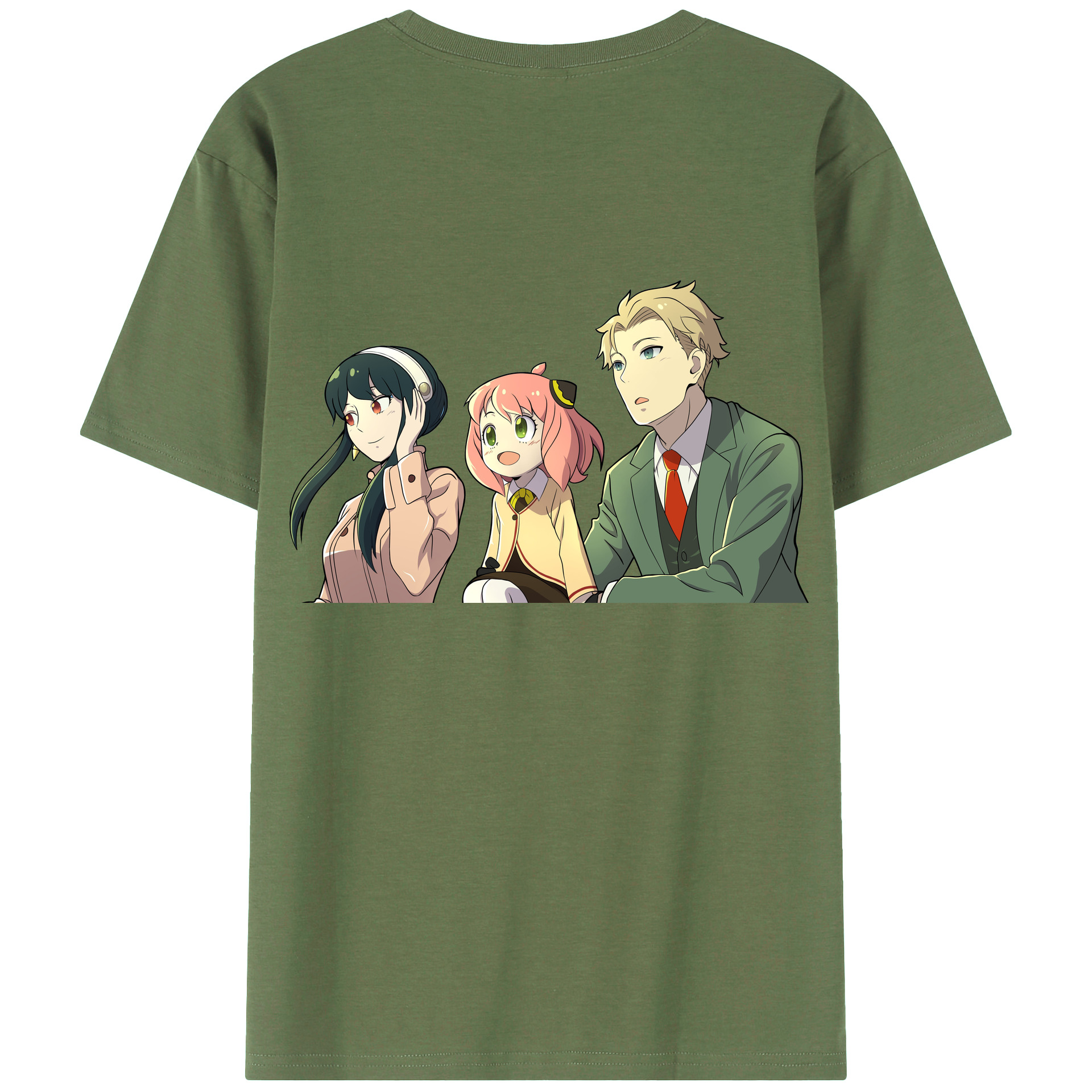 （画像用） SPY×FAMILY间谍家家酒 綿100％ メンズ半袖Tシャツ（バックプリント） 通気性